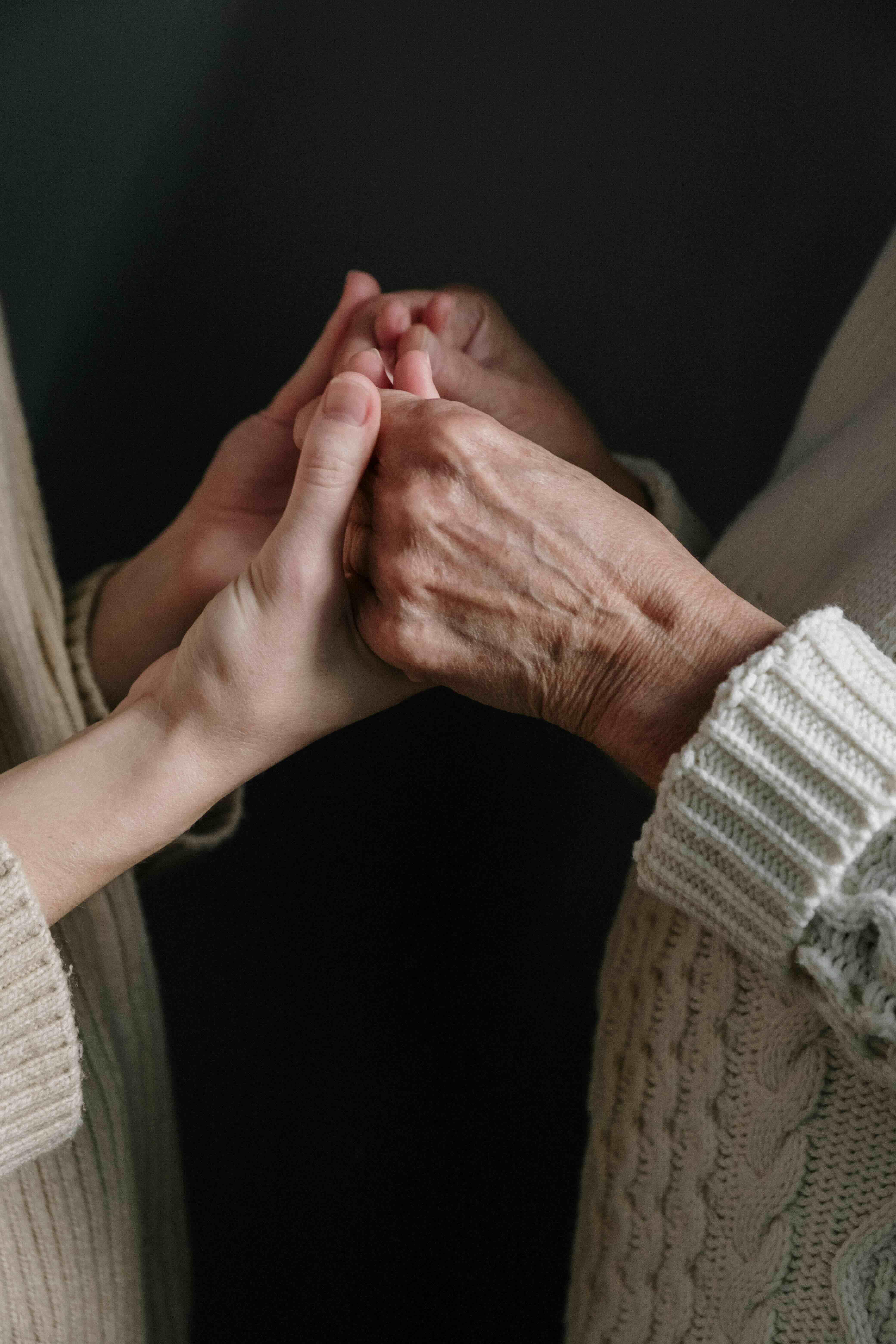 Professional caregiver with elderly woman in wheelchair
