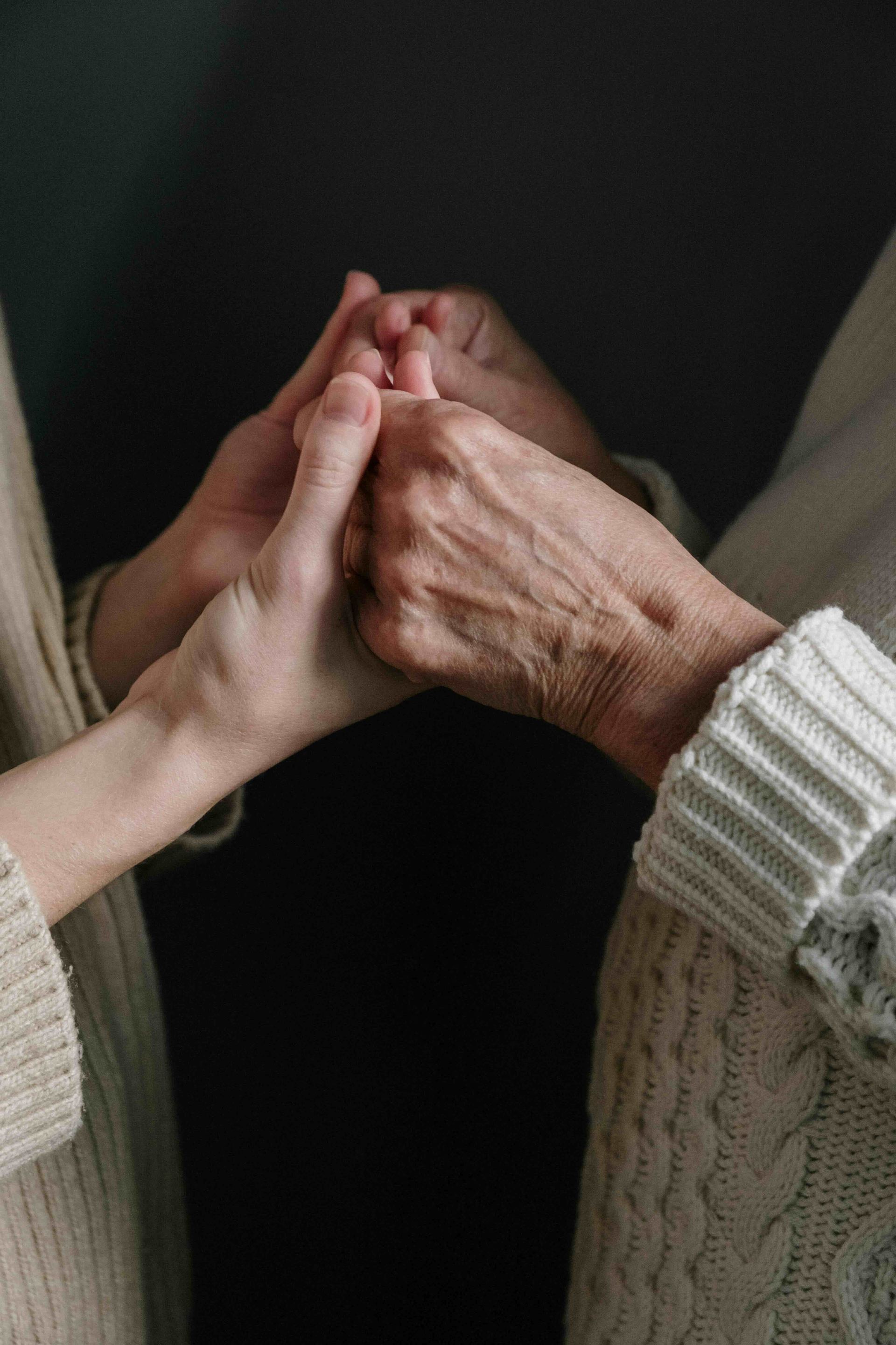 Professional caregiver with elderly woman in wheelchair